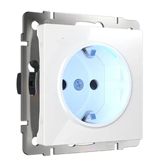 Изображение Розетка с подсветкой (белая глянцевая) W1171401