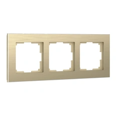 Изображение Рамка на 3 поста (шампань алюминий) W0031711